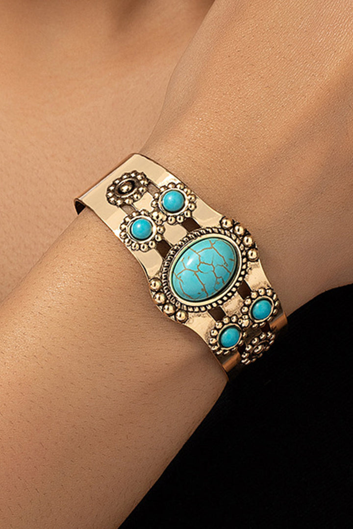 Vintage Boho Turquoise Cuff Bracelet