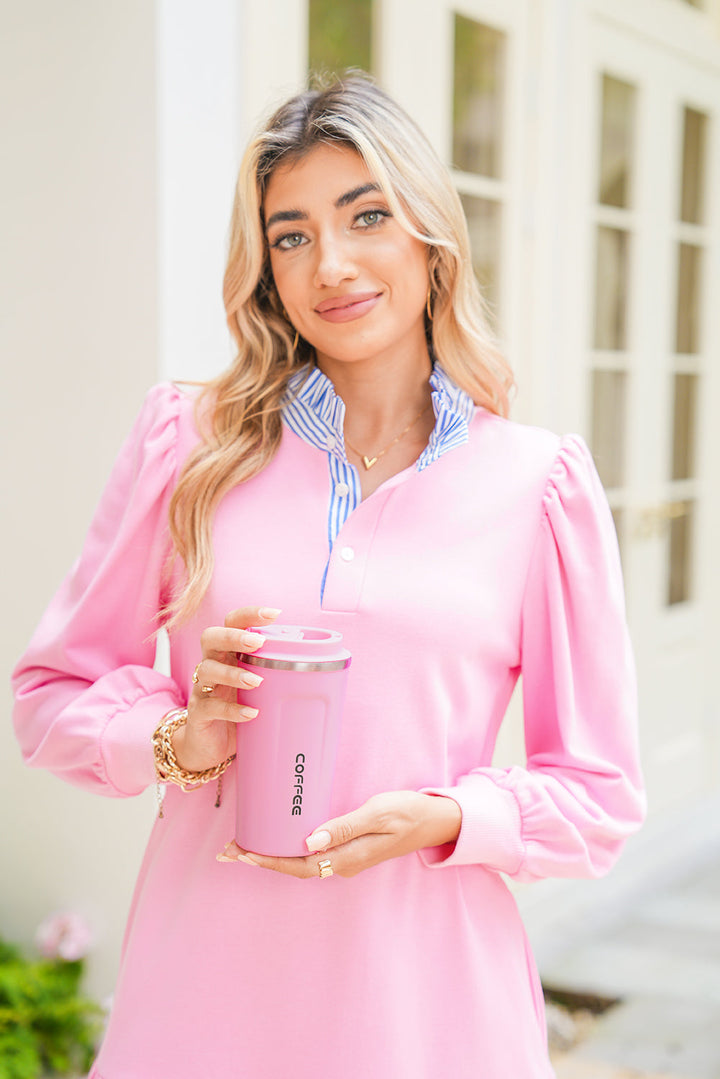 Tasse à café de voyage isotherme et réutilisable en acier inoxydable de 510 ml