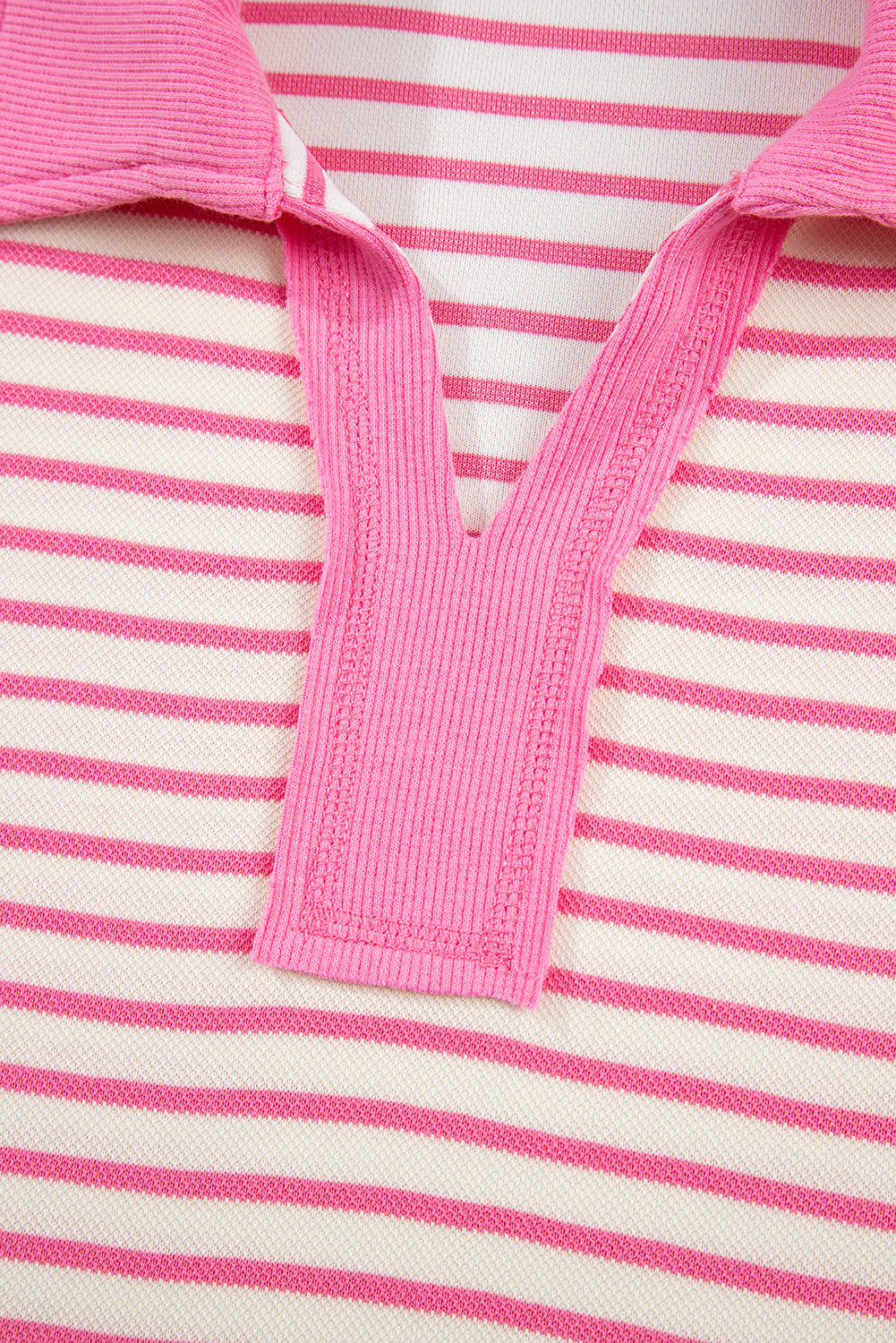 Pink Stripe Collared Pullover and Skort 2pcs Outfit