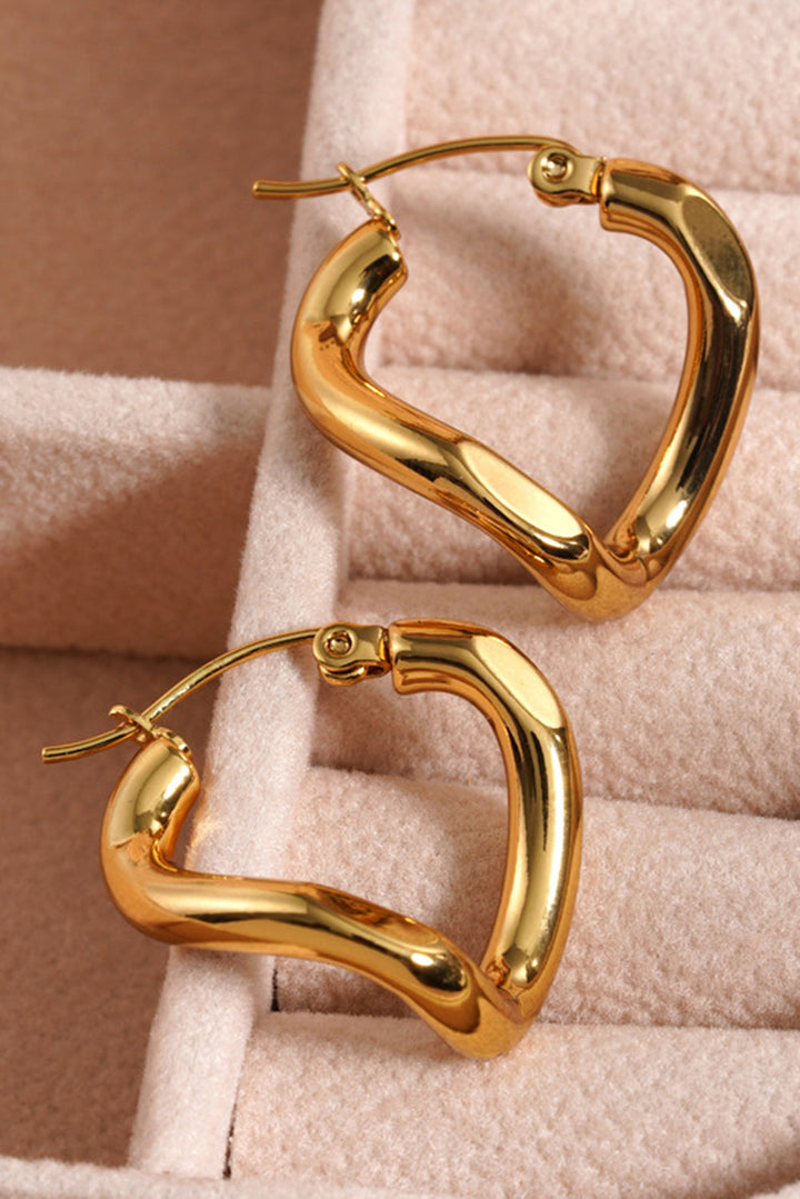 Boucles d'oreilles spirales 3D en acier inoxydable plaqué