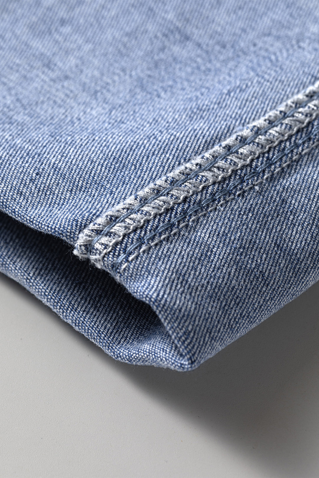 Fashion Beau Blue Turn-up Cuffs Womens Loose Jeans