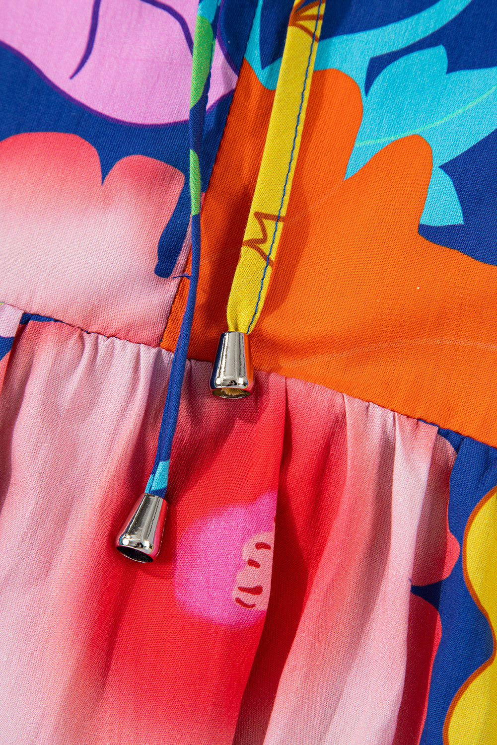 Robe babydoll à imprimé floral et col fendu