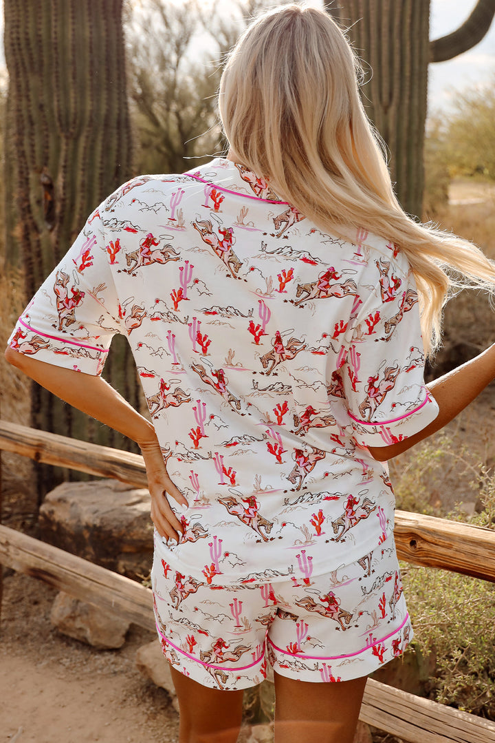 cowgirl country print pajamas set 1