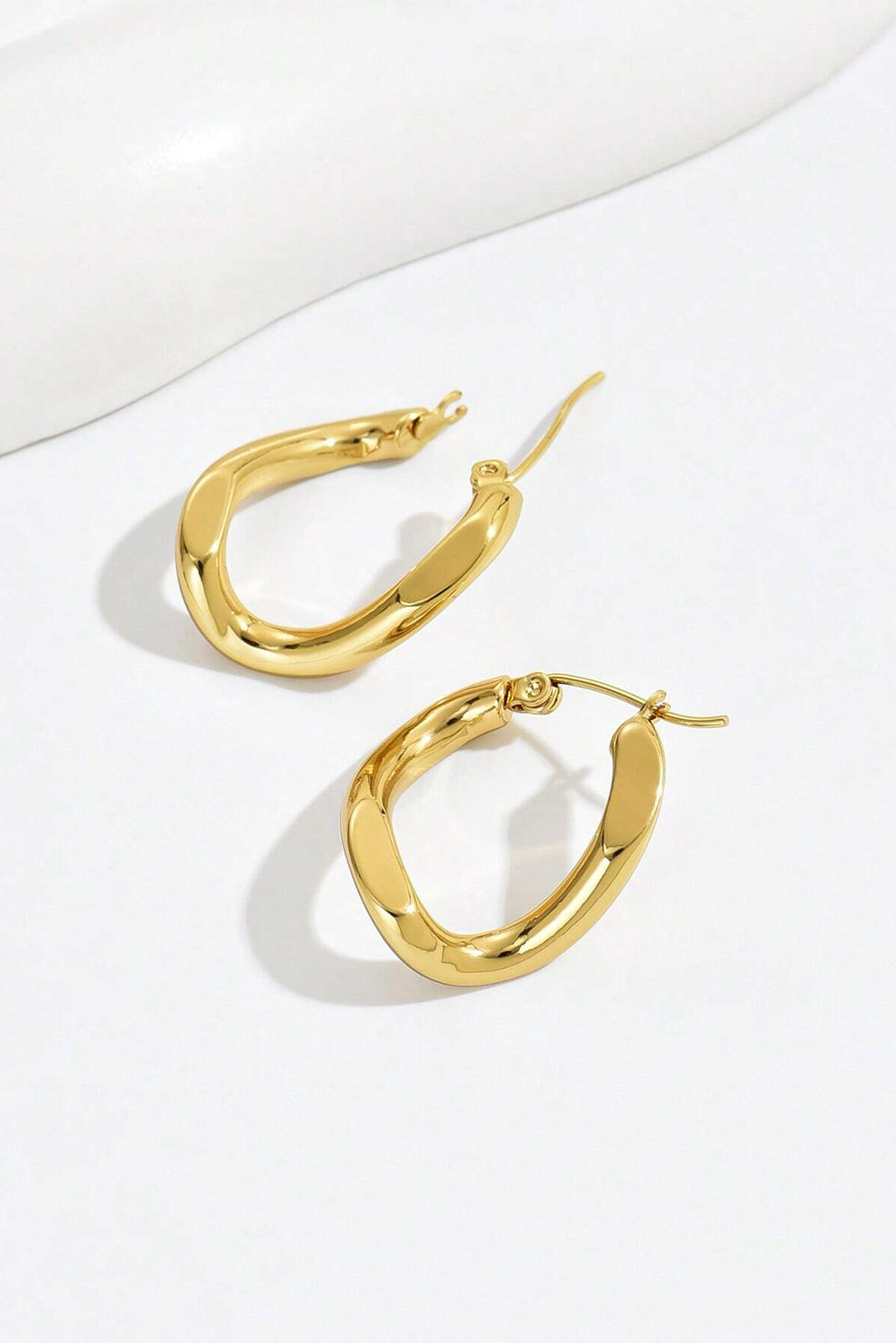 Boucles d'oreilles spirales 3D en acier inoxydable plaqué