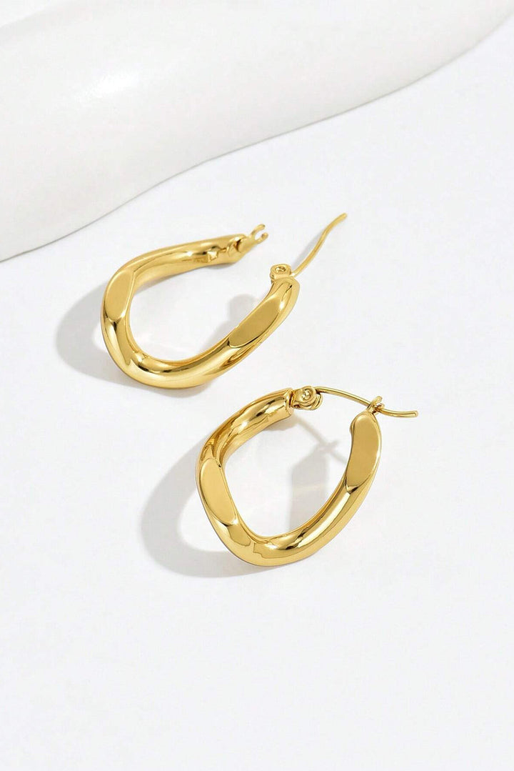 Boucles d'oreilles spirales 3D en acier inoxydable plaqué