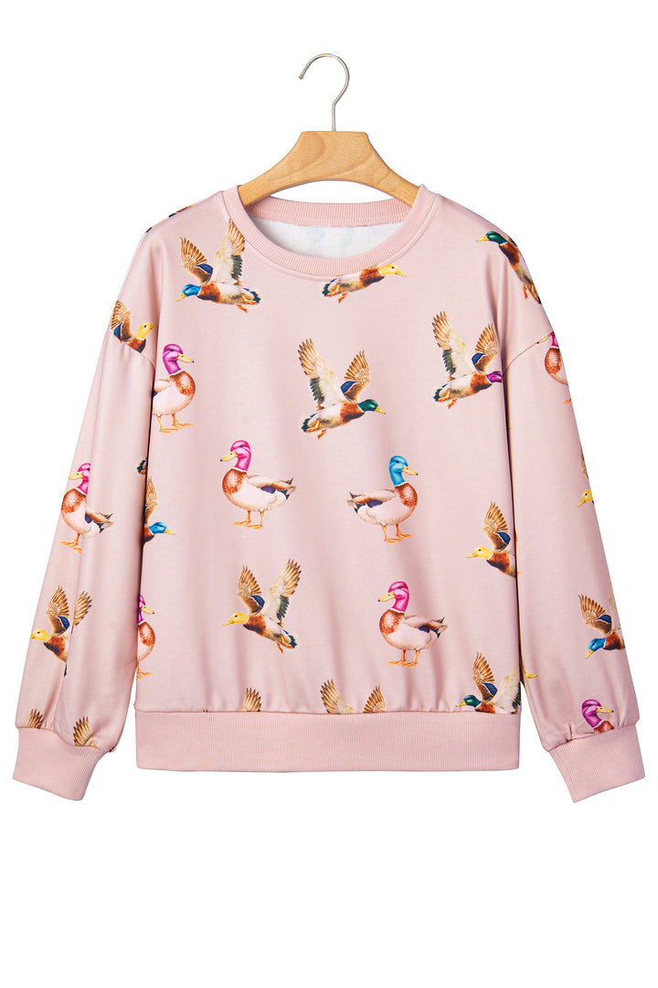 Multicolour Western Print Drop Shoulder Long Sleeve Sweatshirt