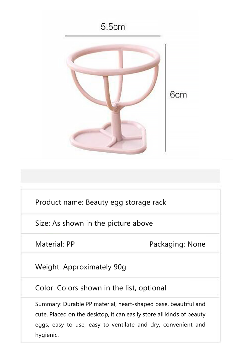Makeup Sponge PP Storage Rack
