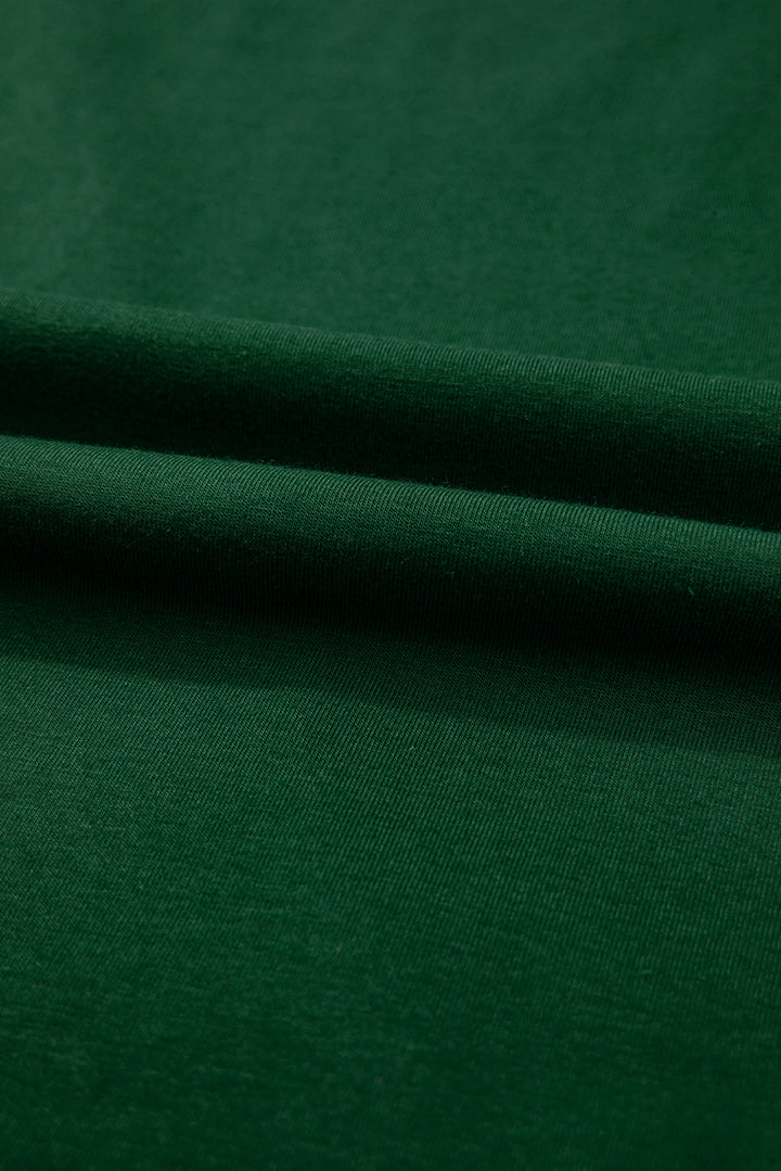 Asymmetric Seam Detail Solid Color Long Sleeve Top