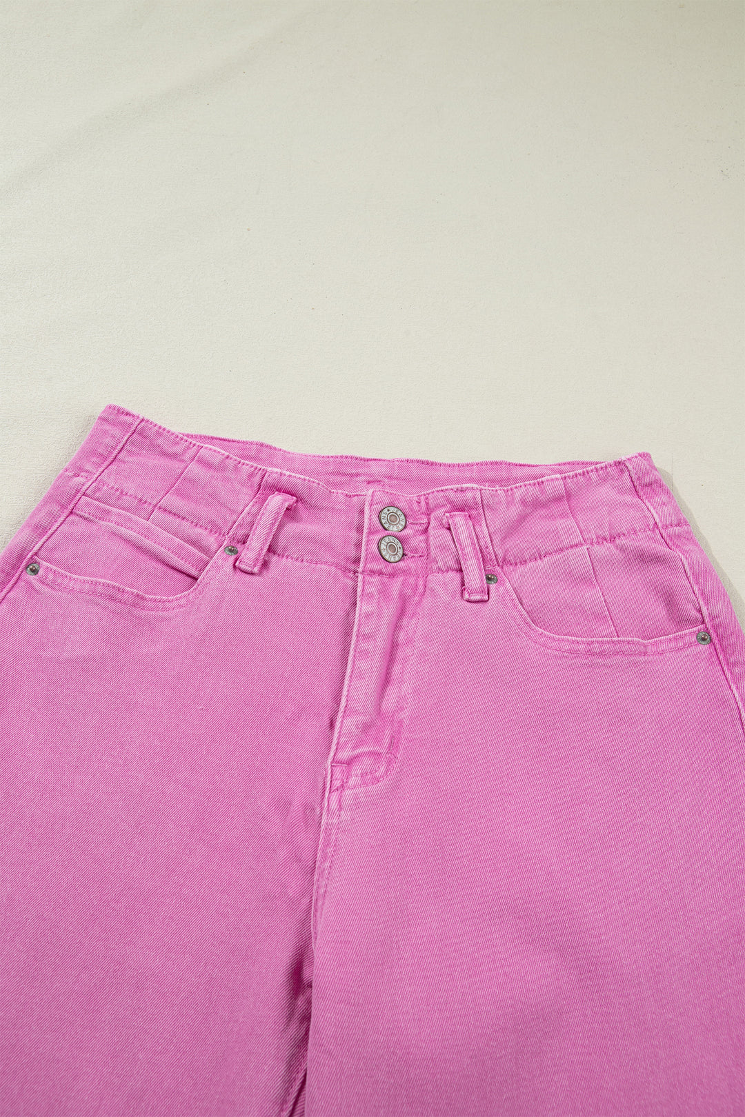 Bonbon 2-Button High Waist Wide Leg Jeans