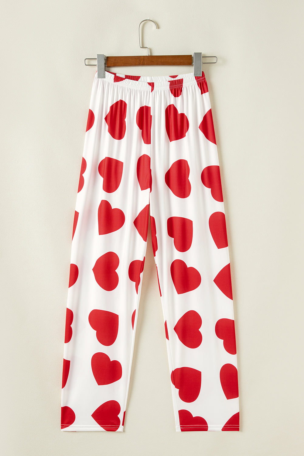 ruffled tank top and heart print pants lounge set 1