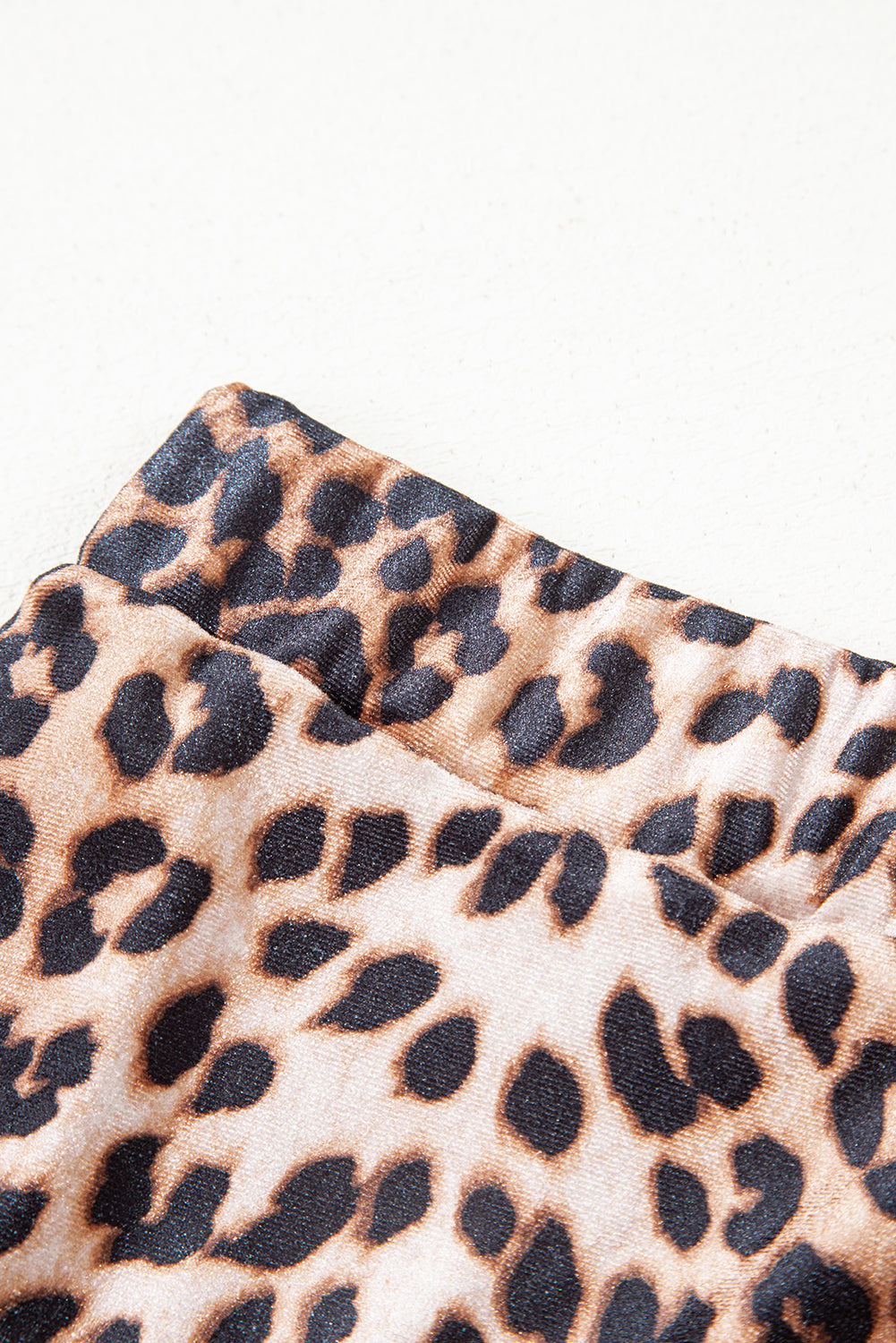 Fashion Brown Leopard Tiered Patchwork Hot Mini Skirt