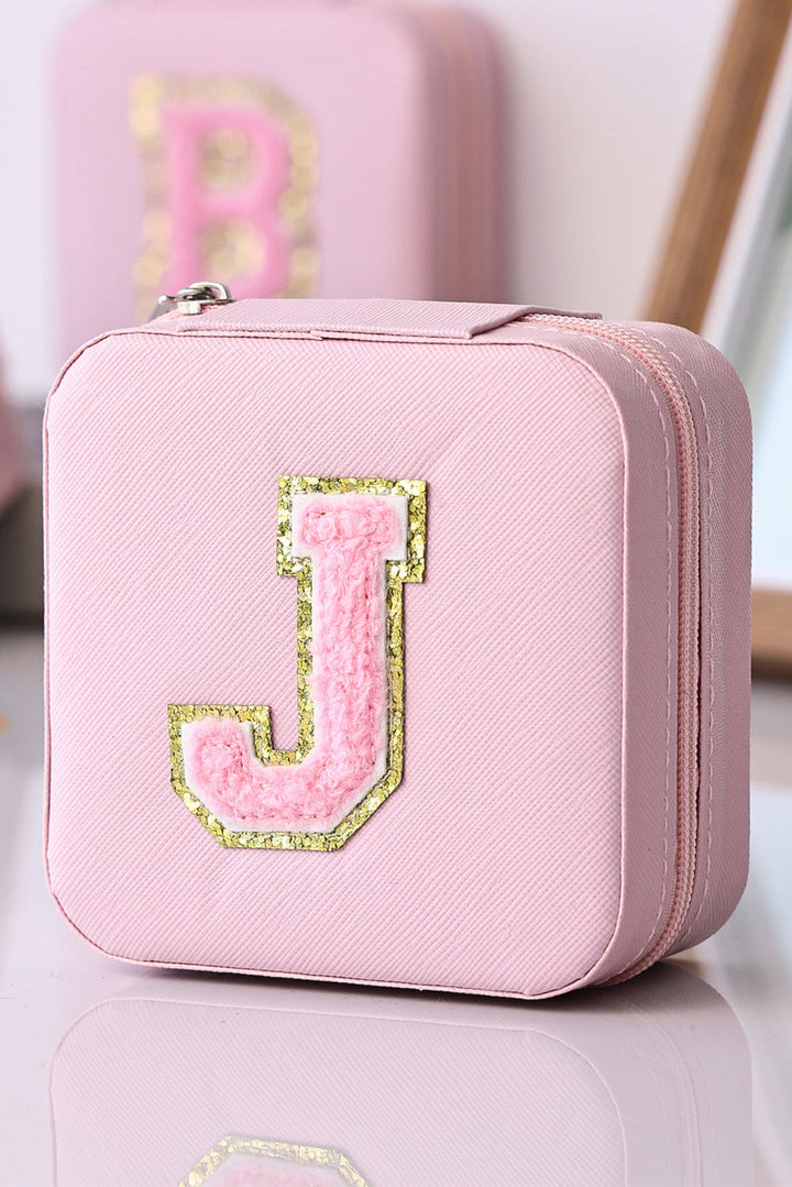 Portable Initial J Jewelry Box