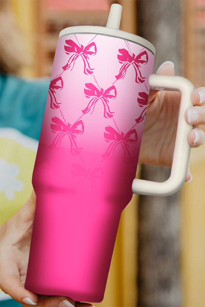 Bow Knot Gradient Color Print Large Vacuum Cup