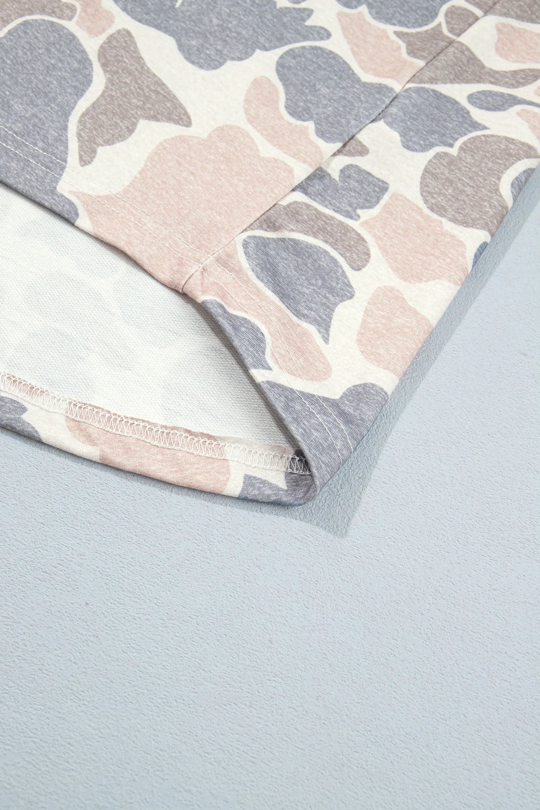 Multicolour Casual Camouflage Button Down Tunic Shacket