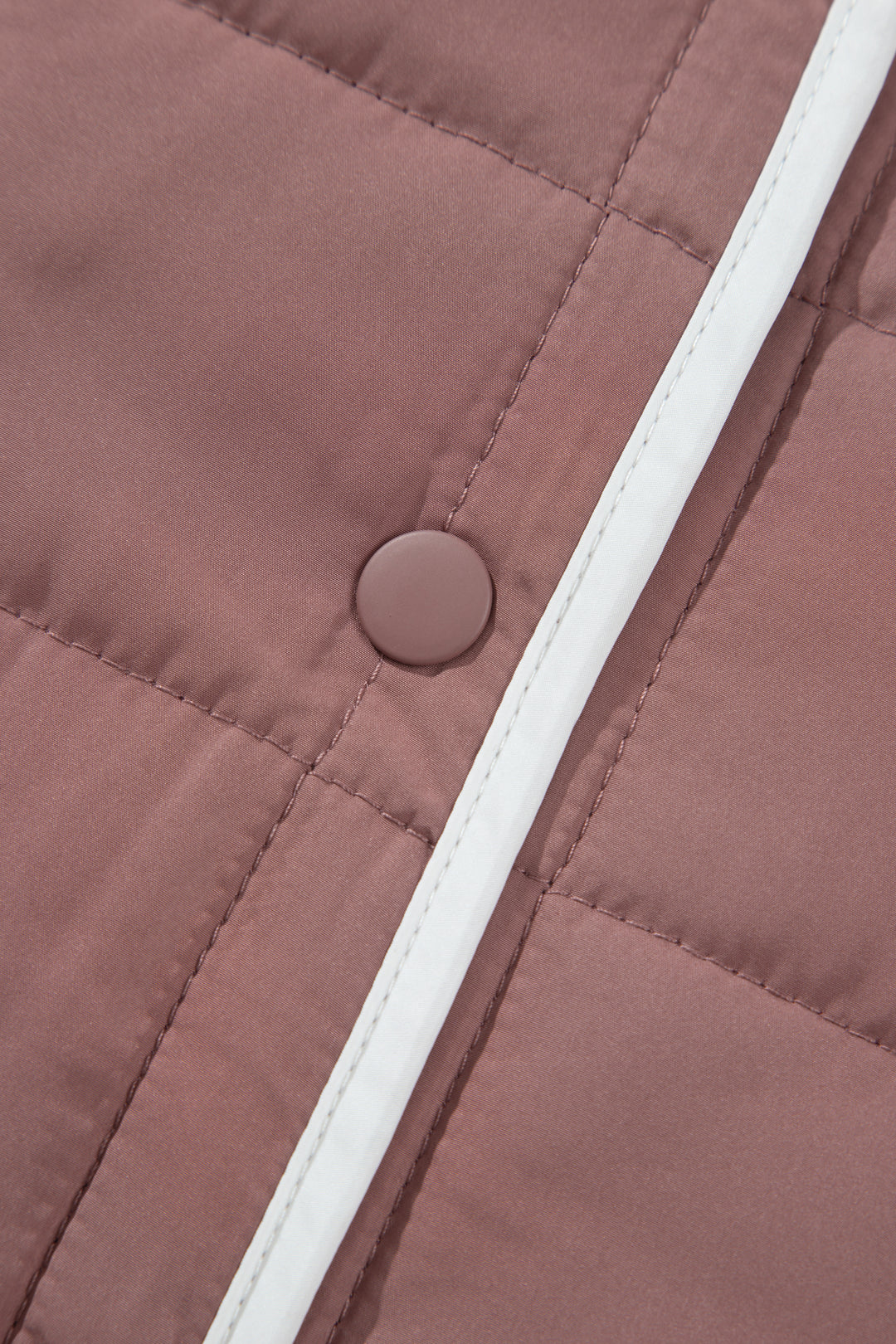Old Rose Quilted Metal Button Pocket Jacket