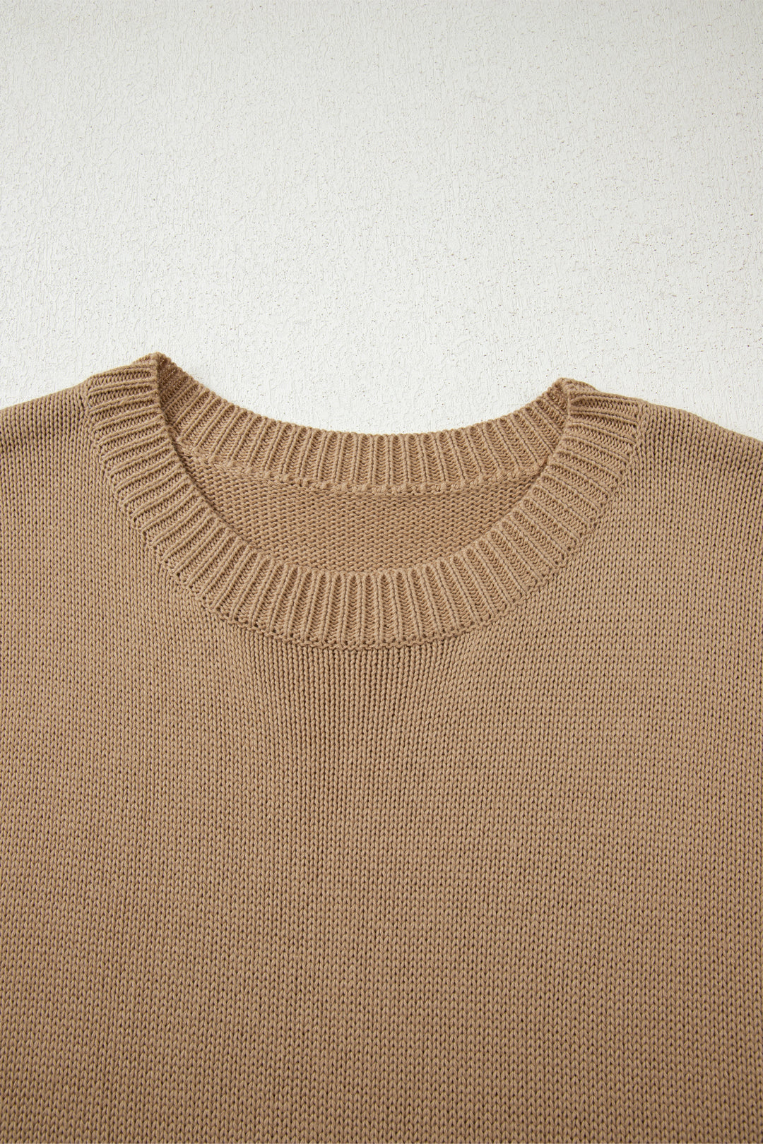 Pale Khaki Exposed Seam Oversize Sweater Mini Dress
