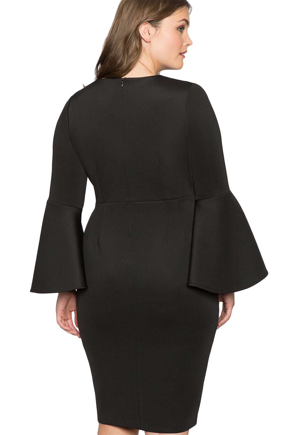 Robe à manches évasées grande taille