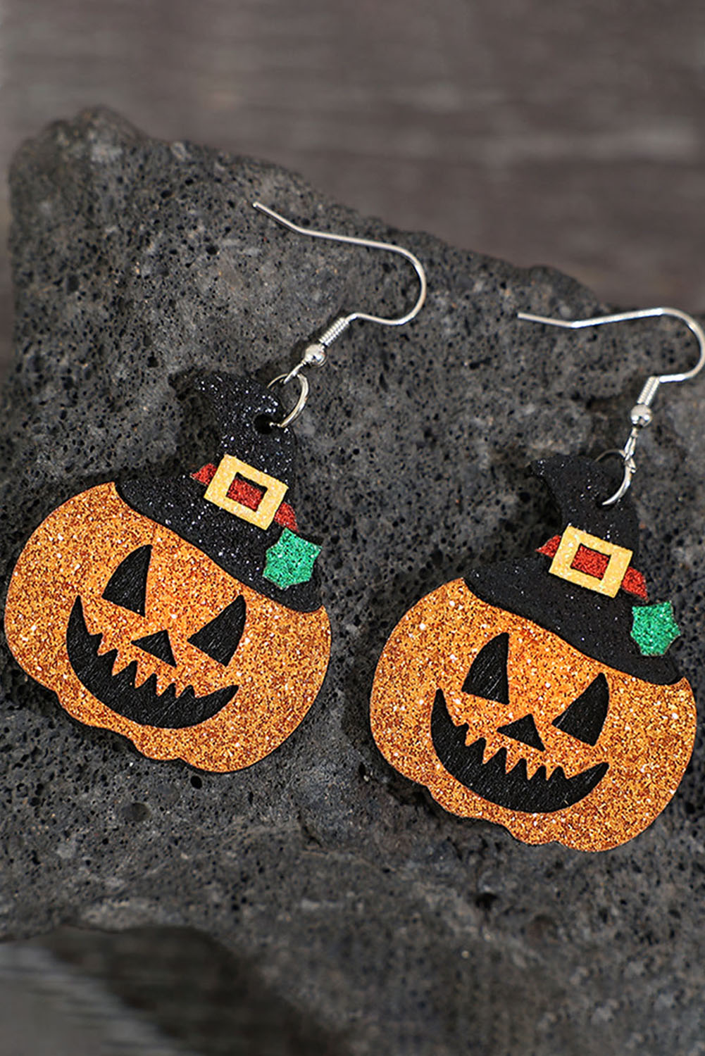Boucles d'oreilles pendantes citrouille d'Halloween