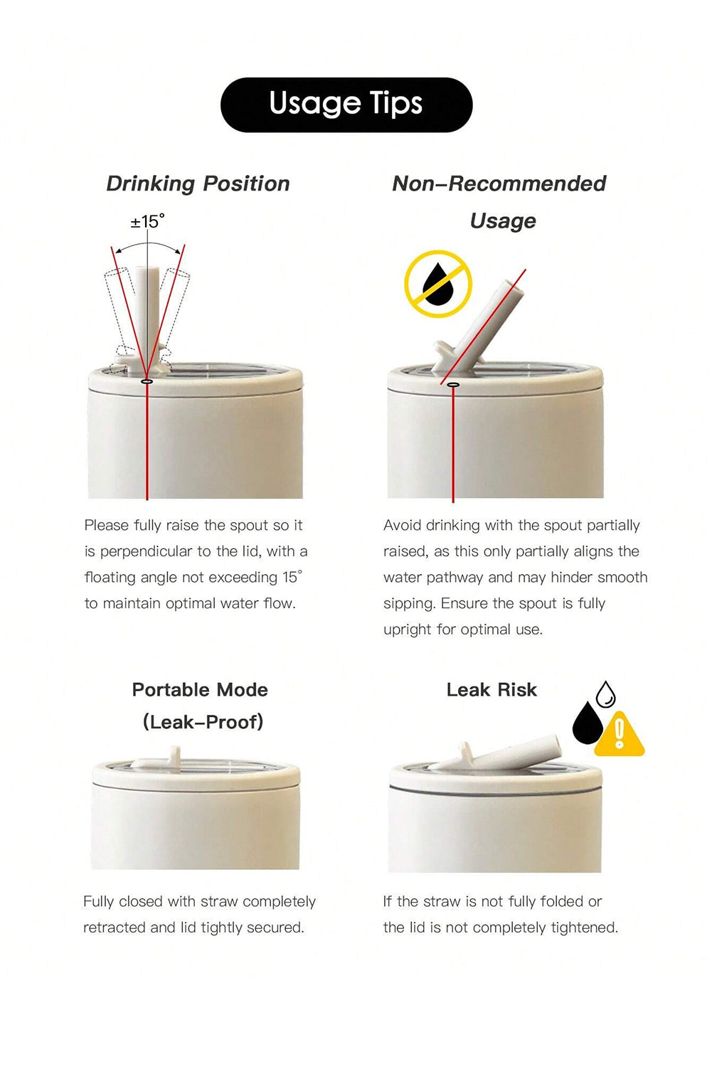 Grande tasse à vide en acier inoxydable à imprimé floral