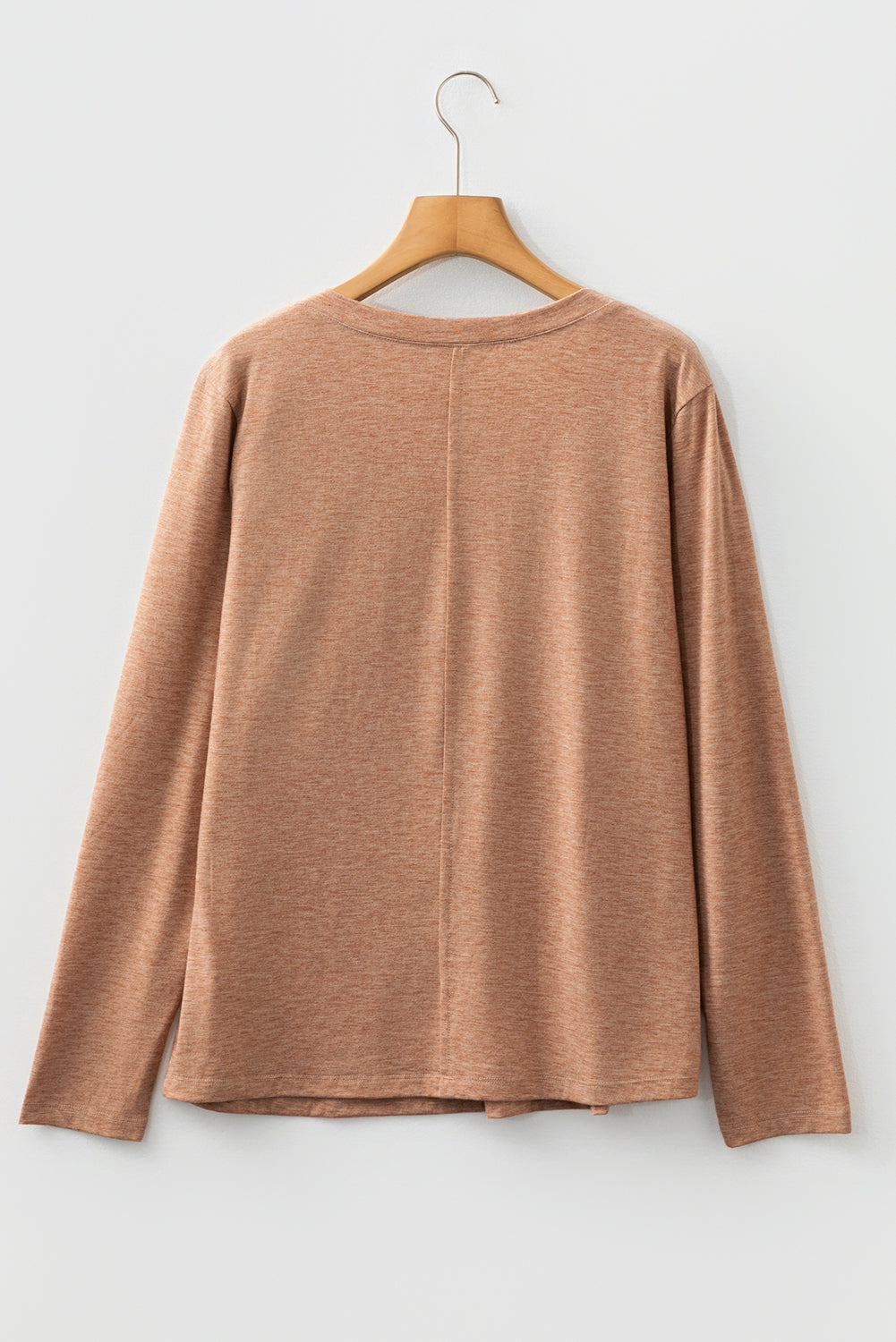 Floral Patchwork V Neck Long Sleeve T Shirt