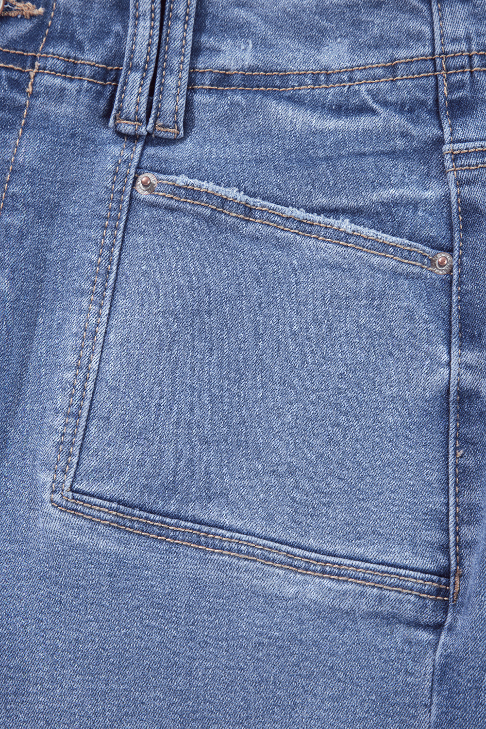 Dusk Blue Loose Straight Leg Cropped High Waist Jeans