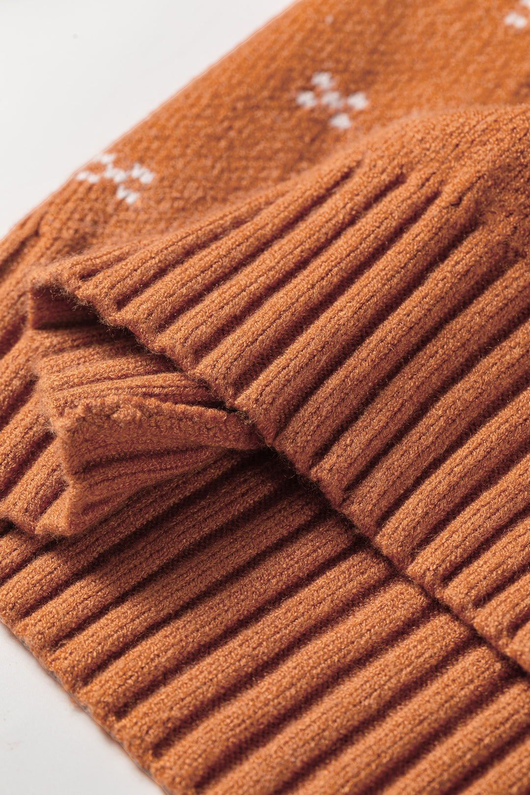 Orange Peter Pan Collar Colorblock Long Sleeve Knitwear Cardigan
