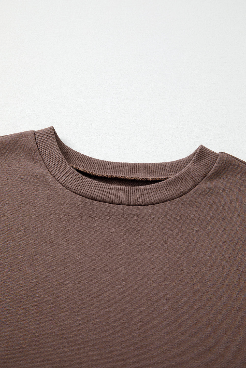 Color Block Drop Shoulder Pullover Casual Sweatshirt
