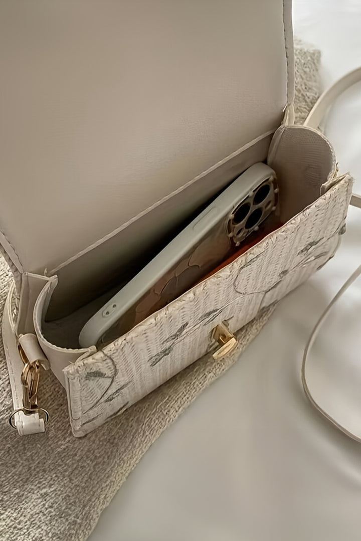 Delicate Weave Detail One Shoulder Bag