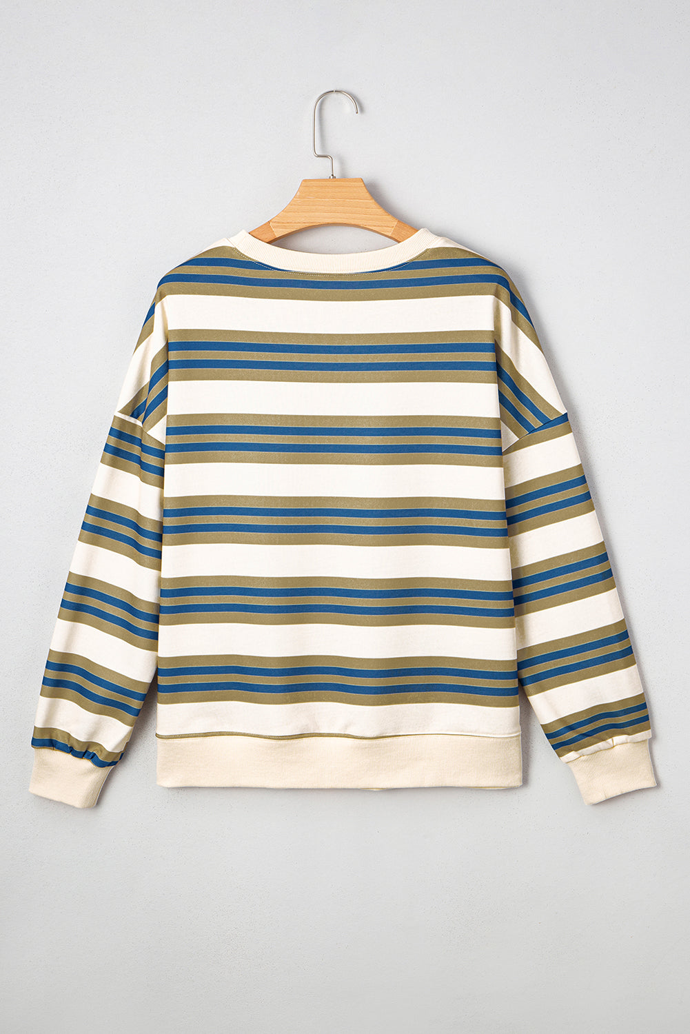 Crew Neck Drop Shoulder Pullover Sweatshirt