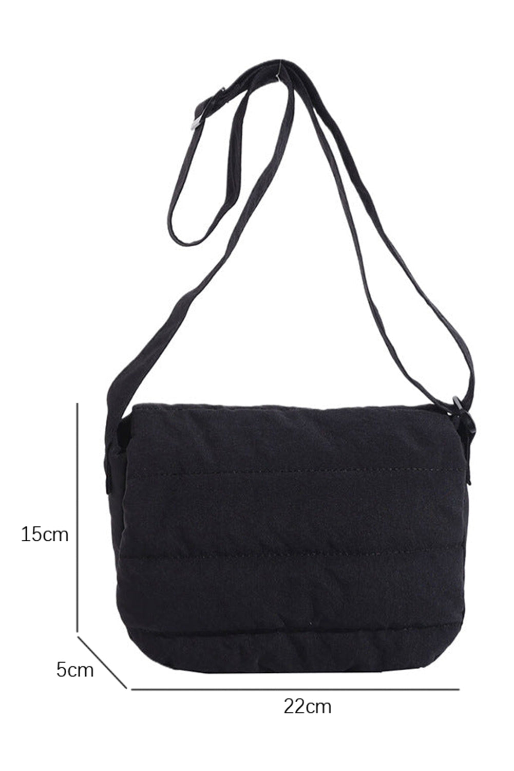 Solid Minimalist Foldover Puffer Crossbody Bag
