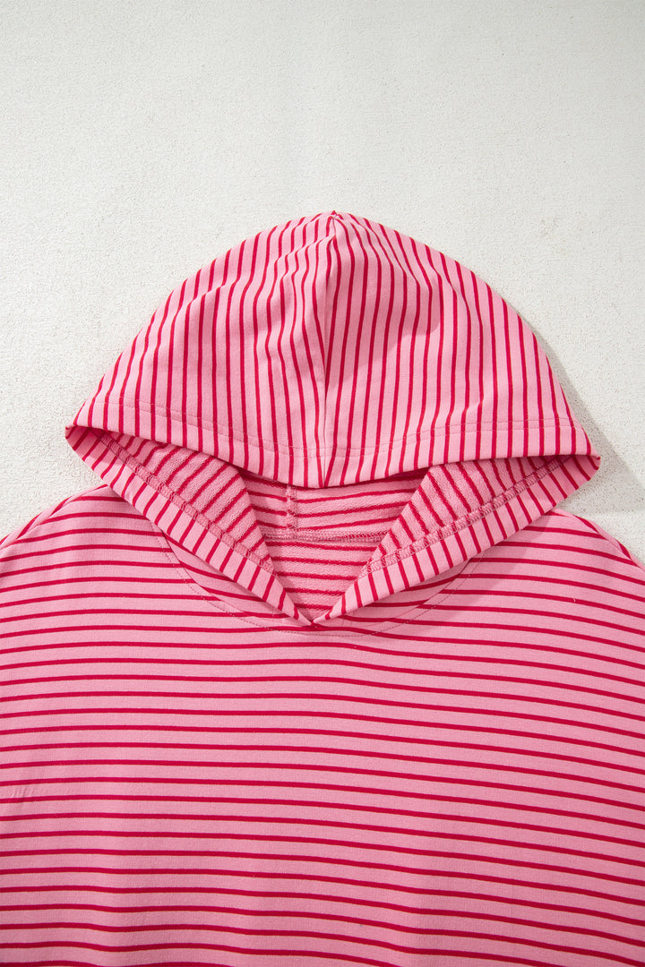 Thumbhole Side Slits Drop Shoulder Loose Fit Hoodie