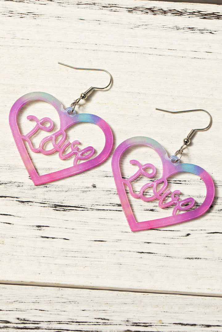 Boucles d'oreilles tendance en forme de cœur creux pour la Saint-Valentin