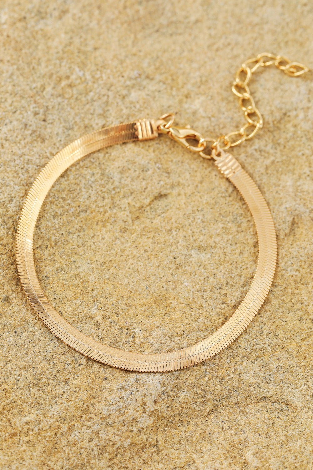 Mehrlagiges, plattiertes, verstellbares Kettenarmband-Set