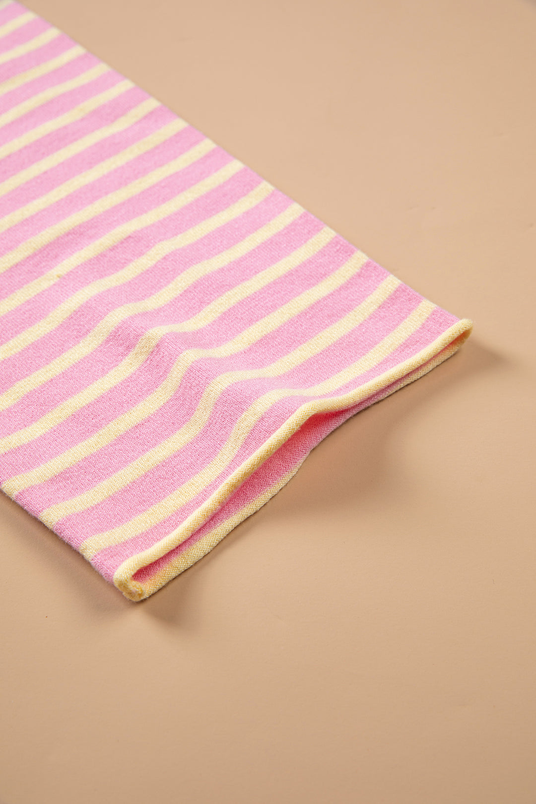 Pink Stripe Striped Colorblock Long Sleeve V Neck Shift Plus Size Sweater