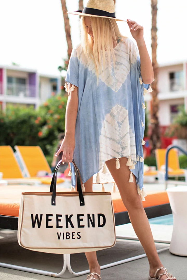 Sac fourre-tout en toile WEEKEND VIBES
