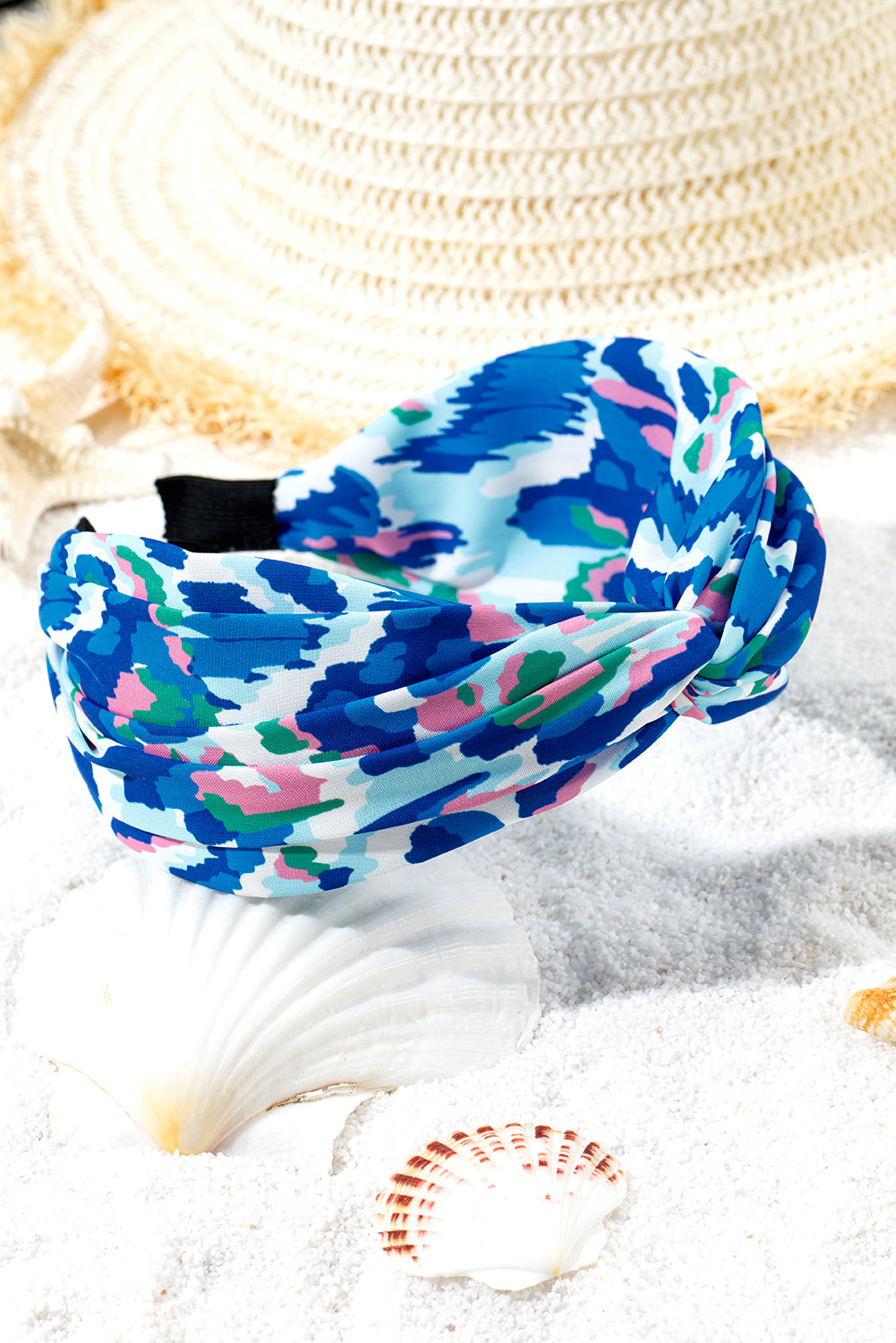 Bandeau à cheveux torsadé imprimé bohème pour les vacances