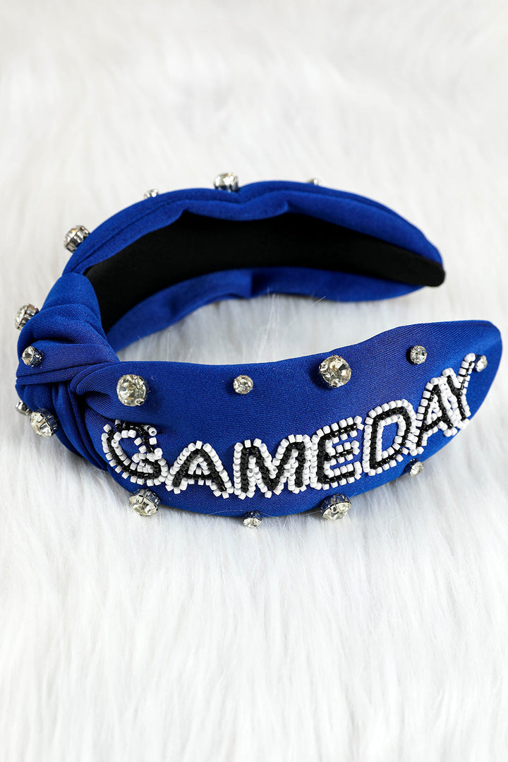 GAME DAY Rugby Football Season Diamond Knotted Headband