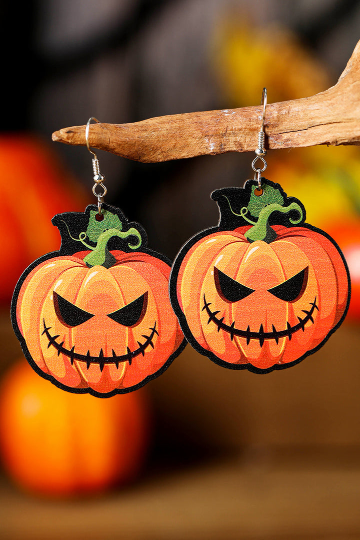Halloween Kürbis Gesicht Haken Ohrringe