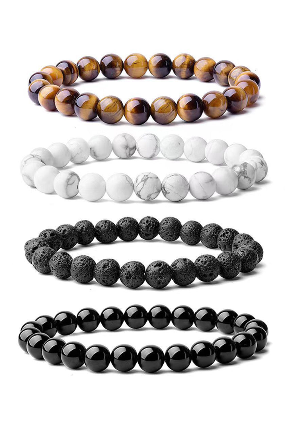 Retro Perlen Kristall 4er Armband Set