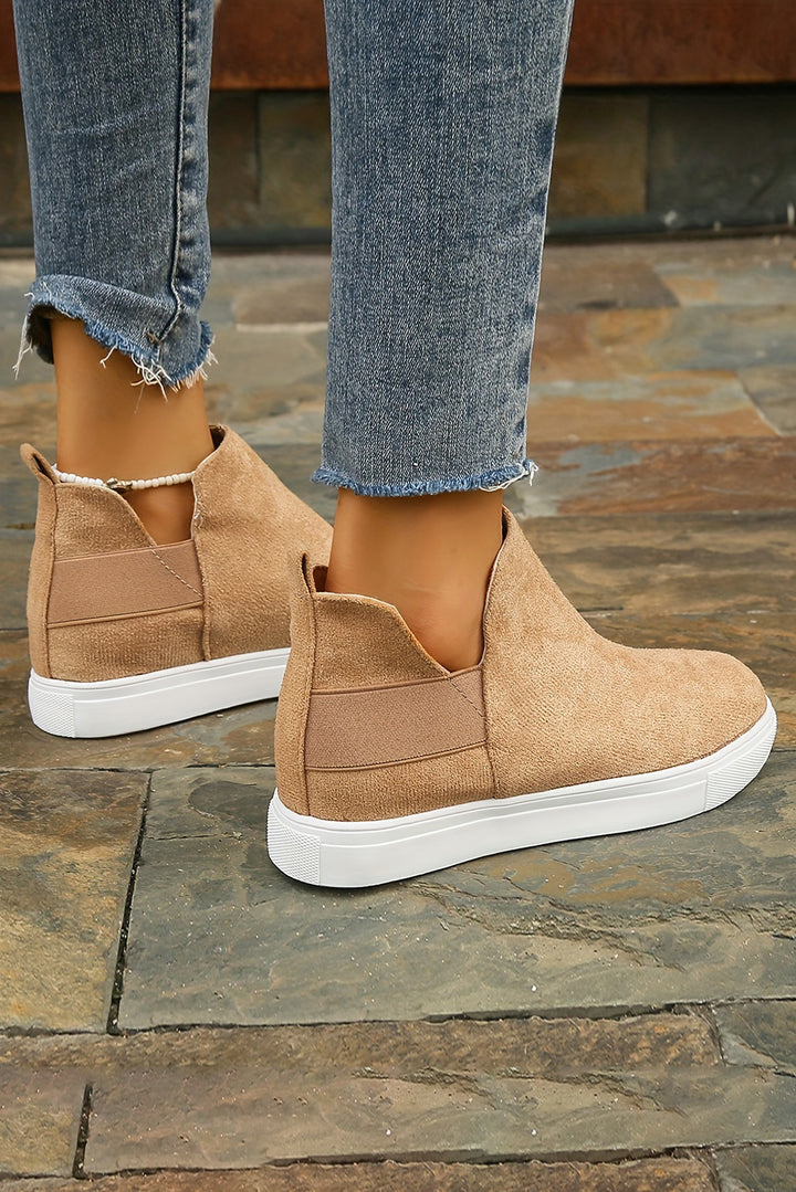 Suede Slip-on Casual Boots