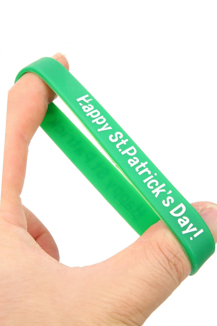 Bracelet en silicone imprimé trèfle de la Saint-Patrick