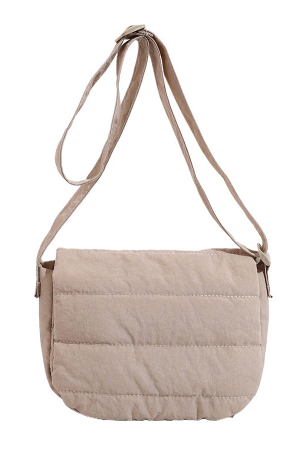 Solid Minimalist Foldover Puffer Crossbody Bag