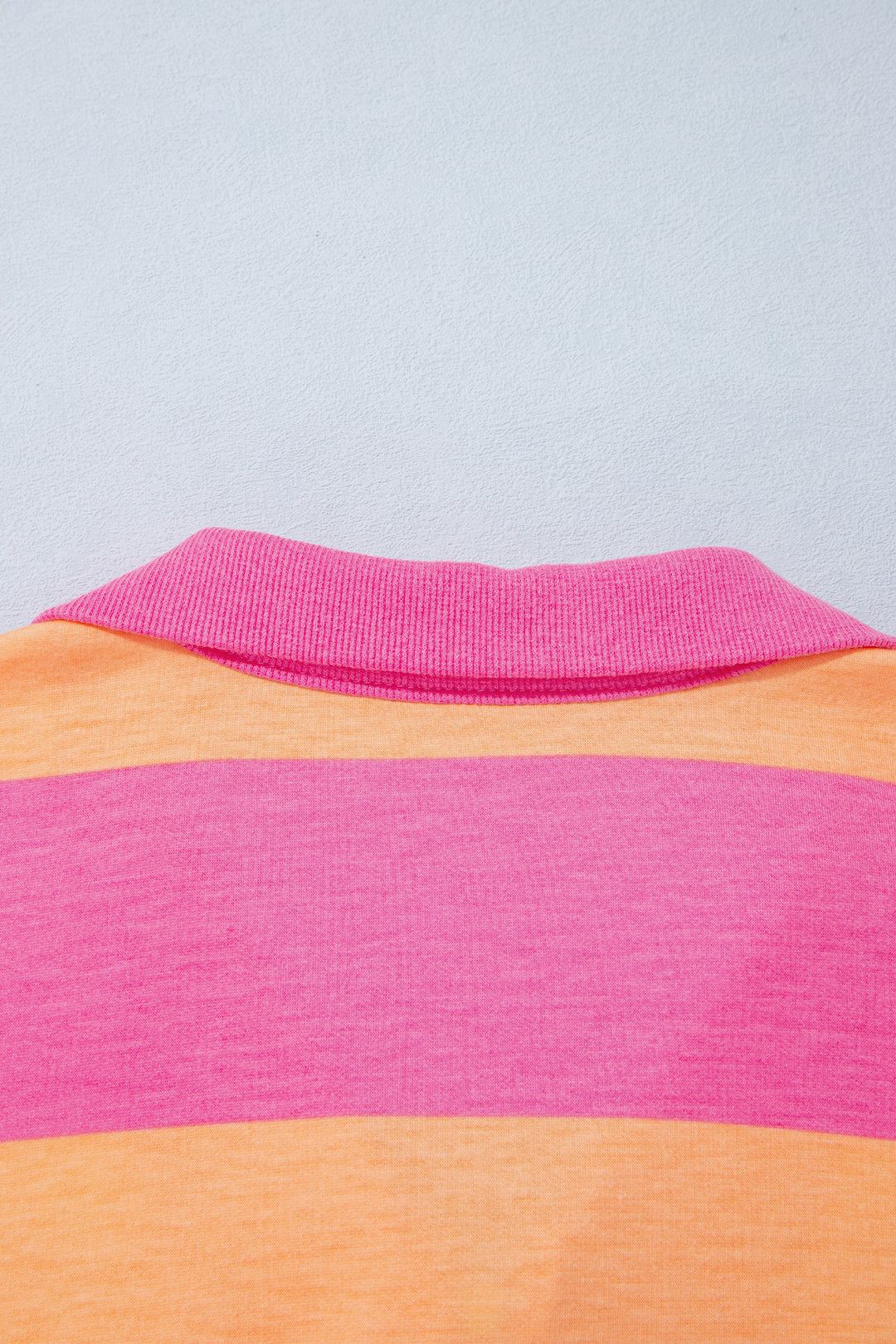 Orange Stripe Colorblock Half Sleeve Top Casual Loose Pants 2pcs Set