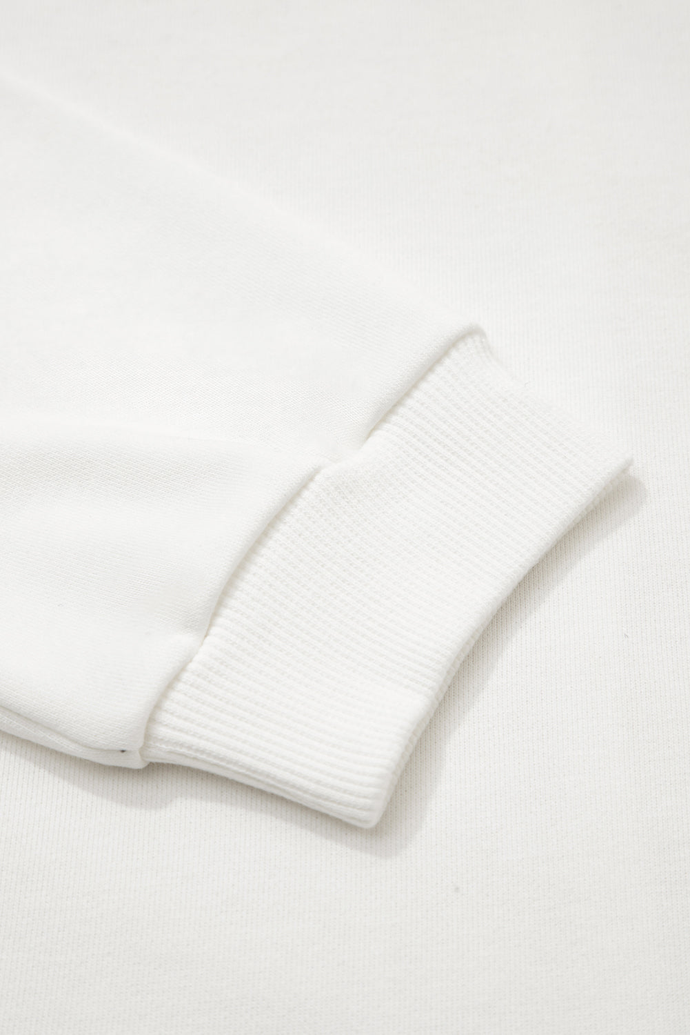 White Exposed Seam Detail Color Block Patch Pocket Drop Shoulder Sweatshirt