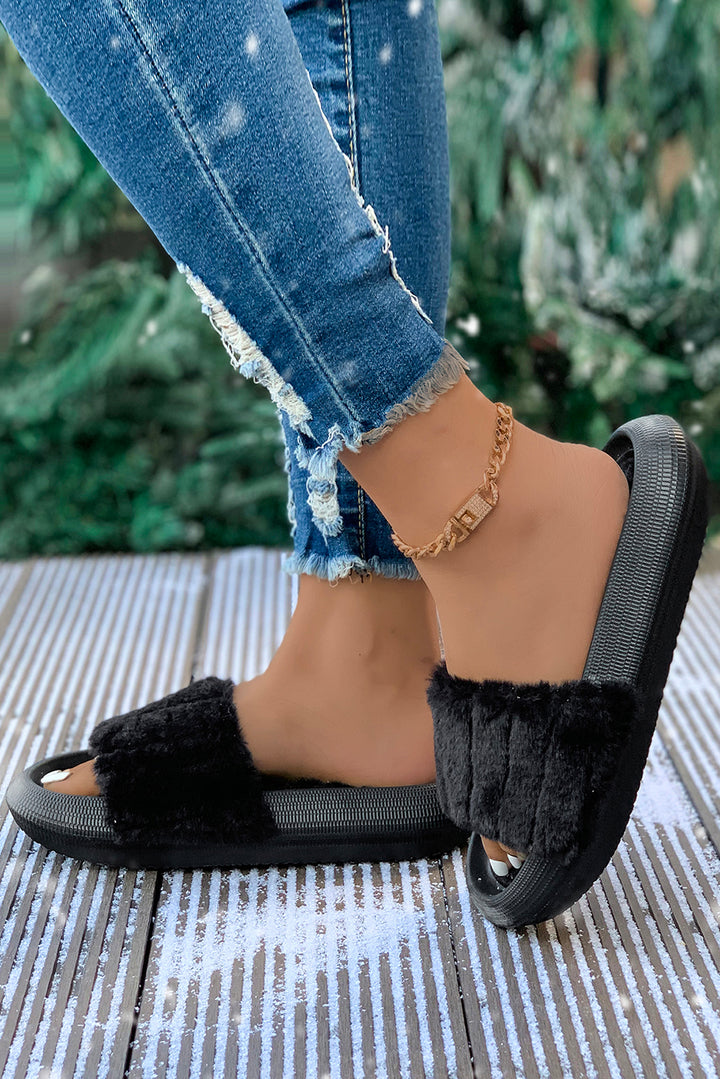 Plush Band Comfy Home Slippers