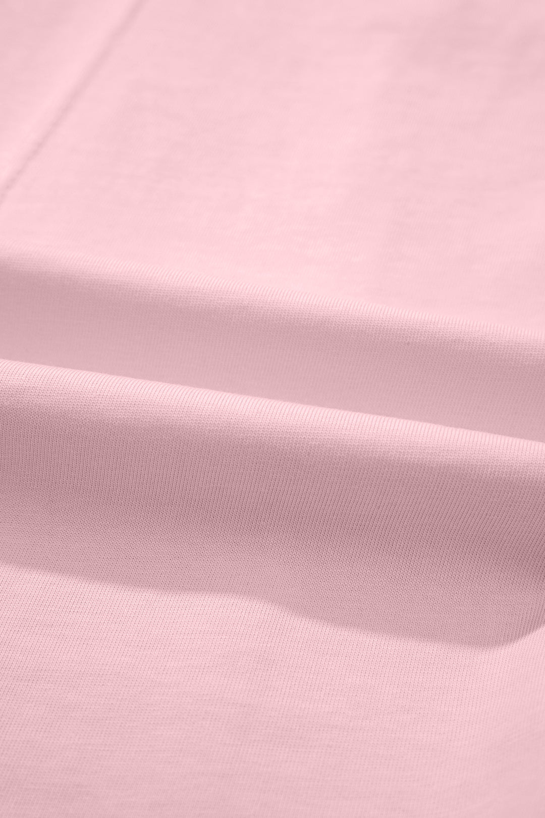 Pink Stitched Detail Loose Tank Top Cotton 2pcs Short Set