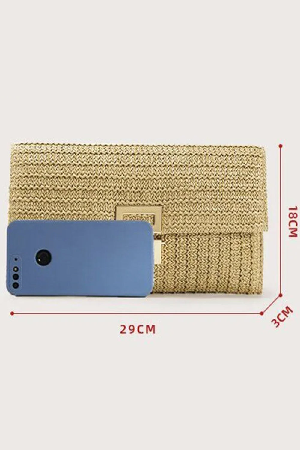 Sac à main à rabat avec fermoir en métal tissé