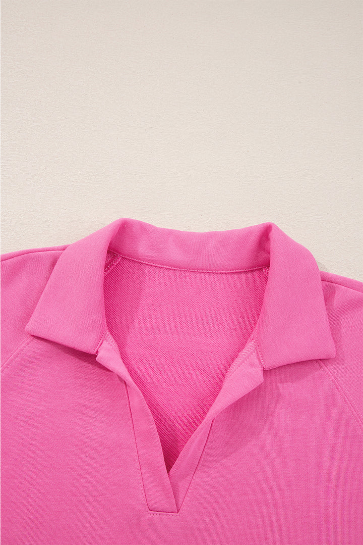 Sachet Pink Collared Pullover and Central Seam Pants Set
