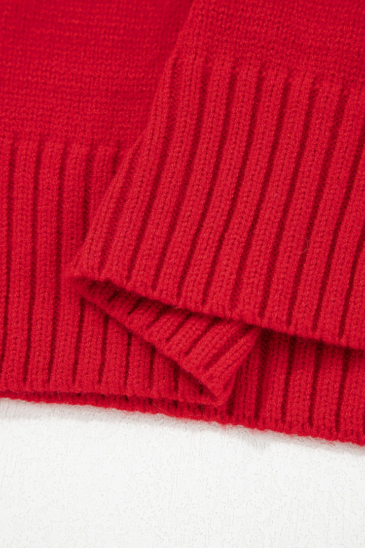 Collared V Neck Ribbed Edge Sexy Elegant Sweater