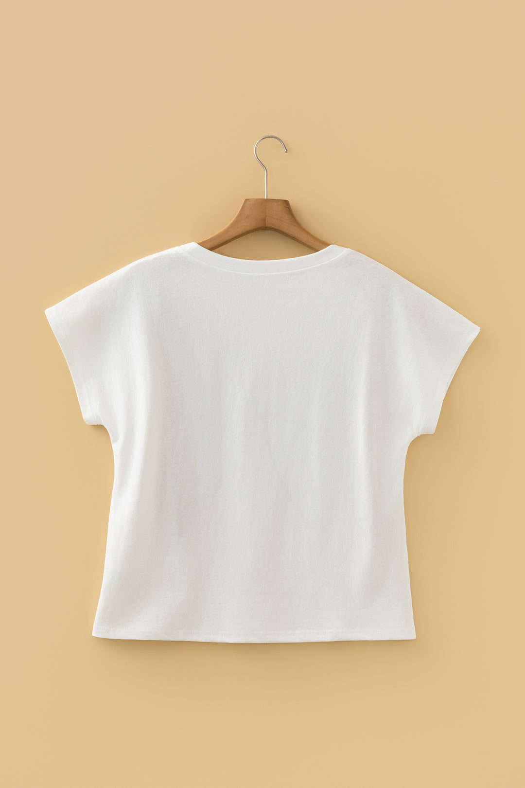 Leopard Bow Embroidered Cotton Round Neck T Shirt